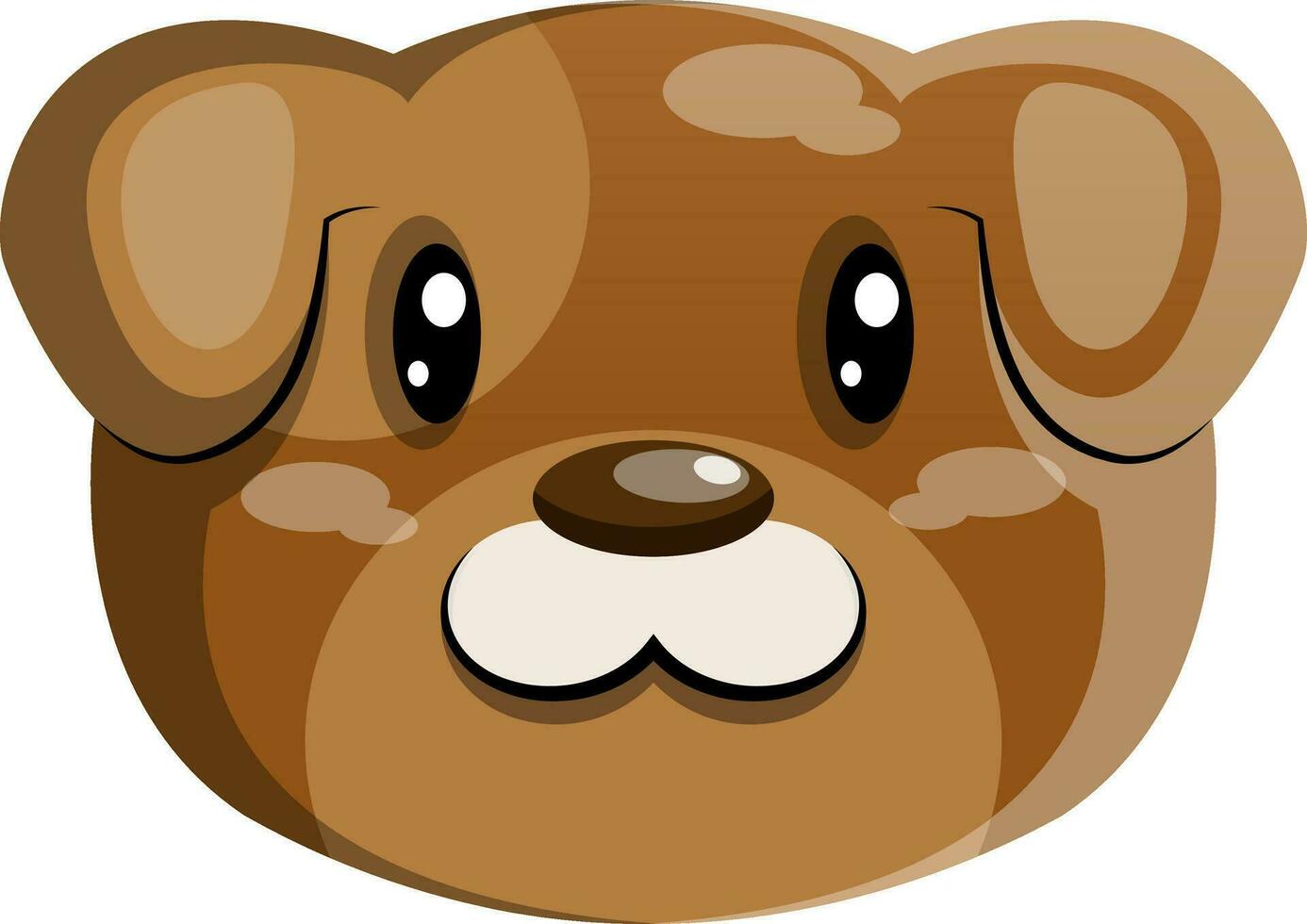 Brown cartoon dog vector illustartion on white background