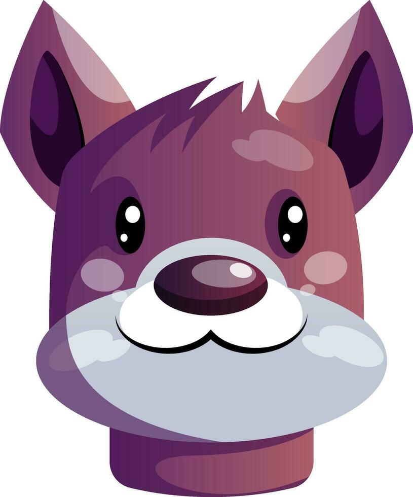 Adorable purple dog vector illustartion on white background