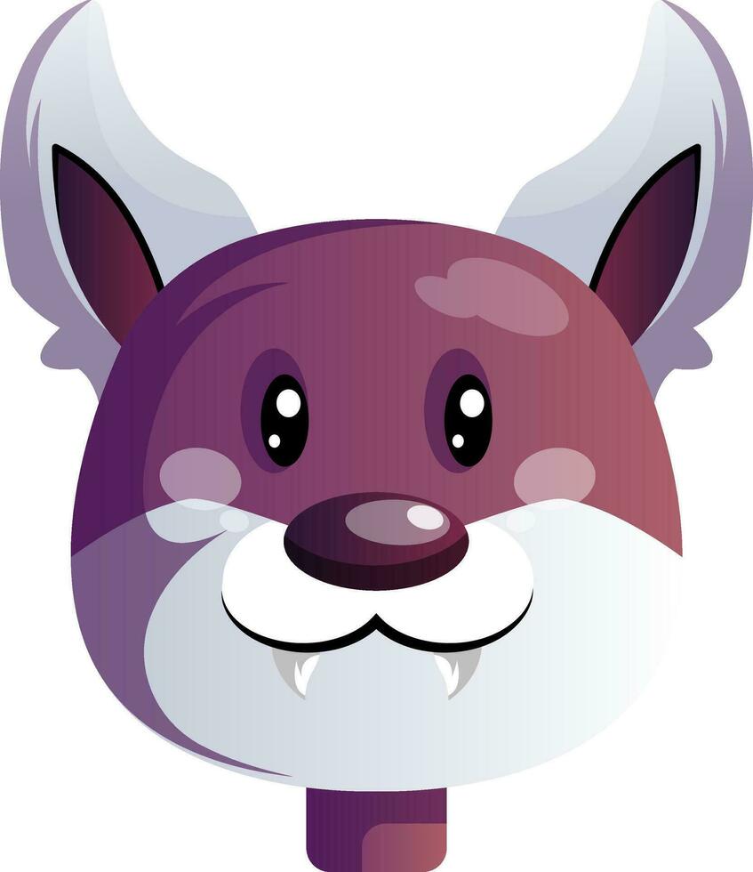 Adorable purple dog vector illustartion on white background