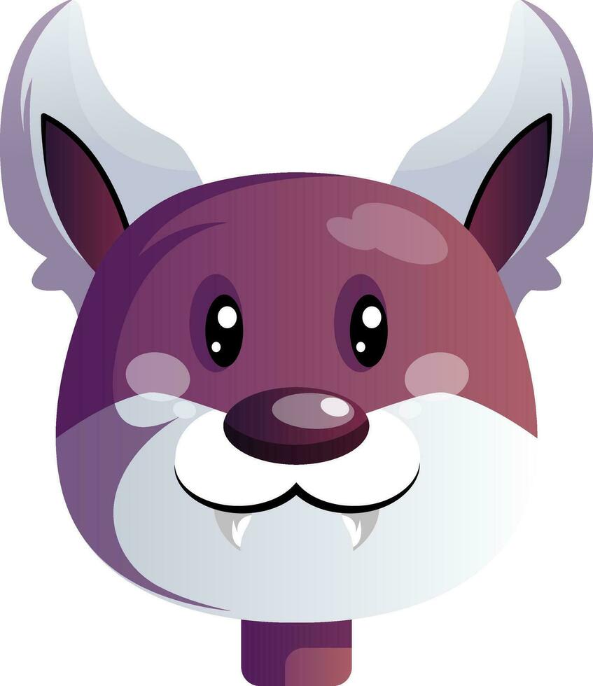 Adorable purple dog vector illustartion on white background