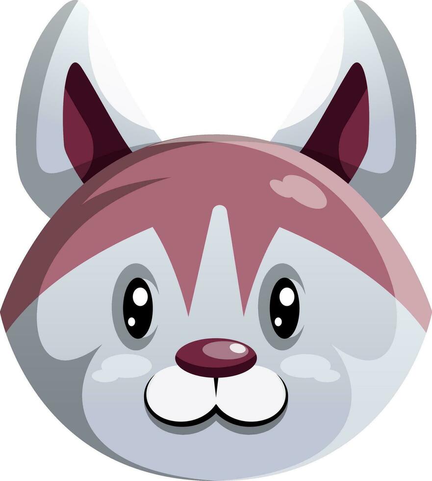 Cute cartoon dog vector illustration on white background