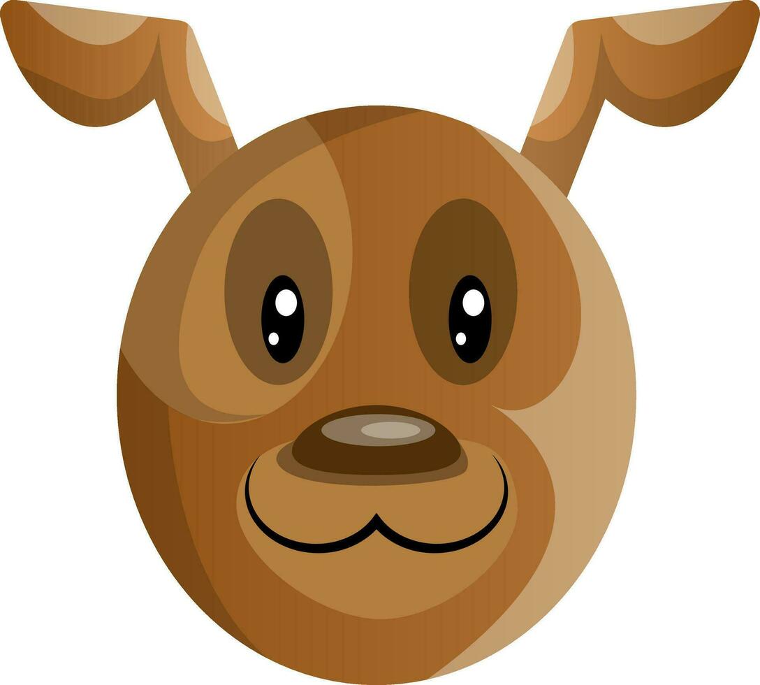 marrón dibujos animados perro vector ilustracion en blanco antecedentes