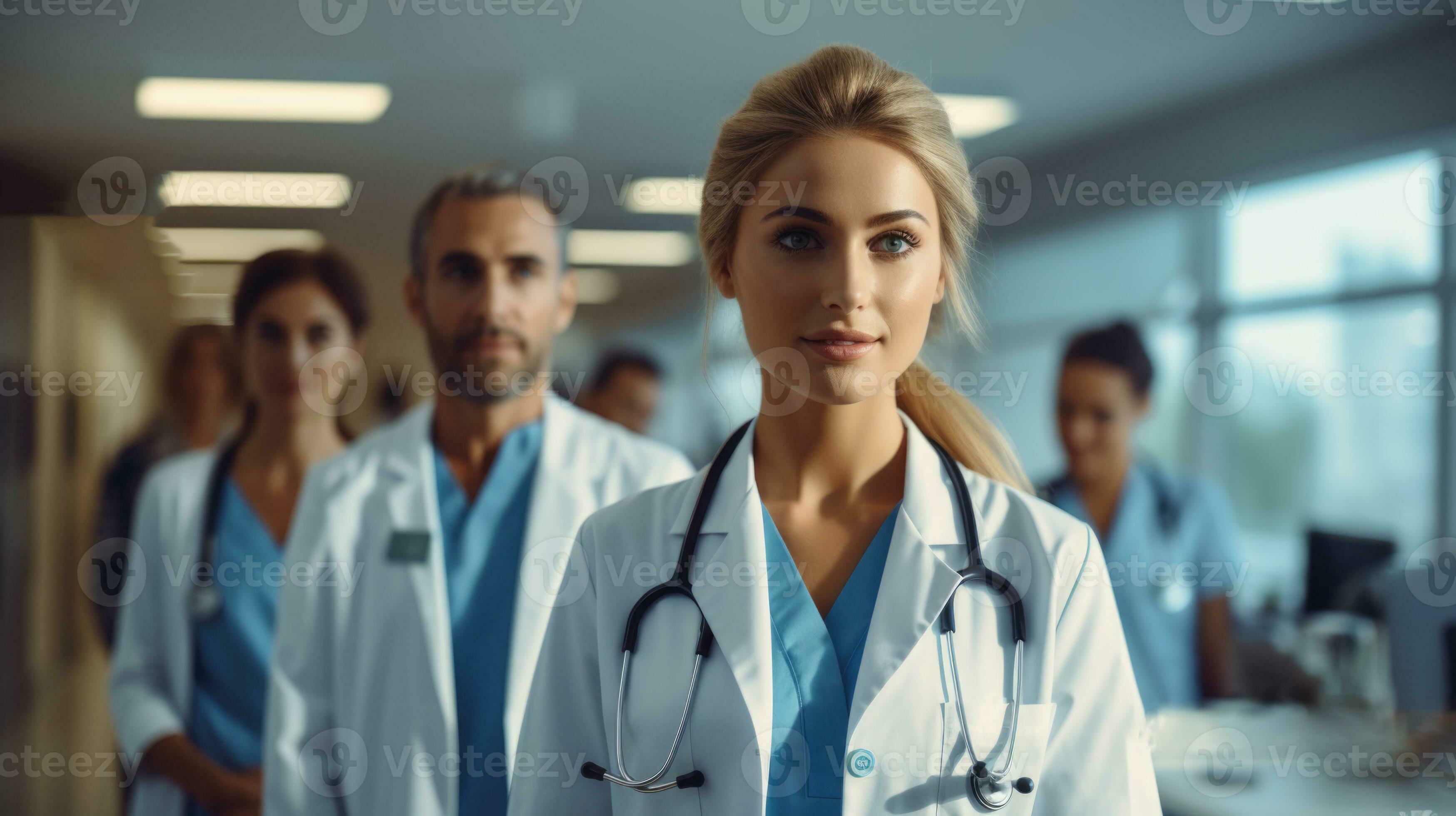 AI generated Realistic Image of Doctor Health Care, Nurse Woman