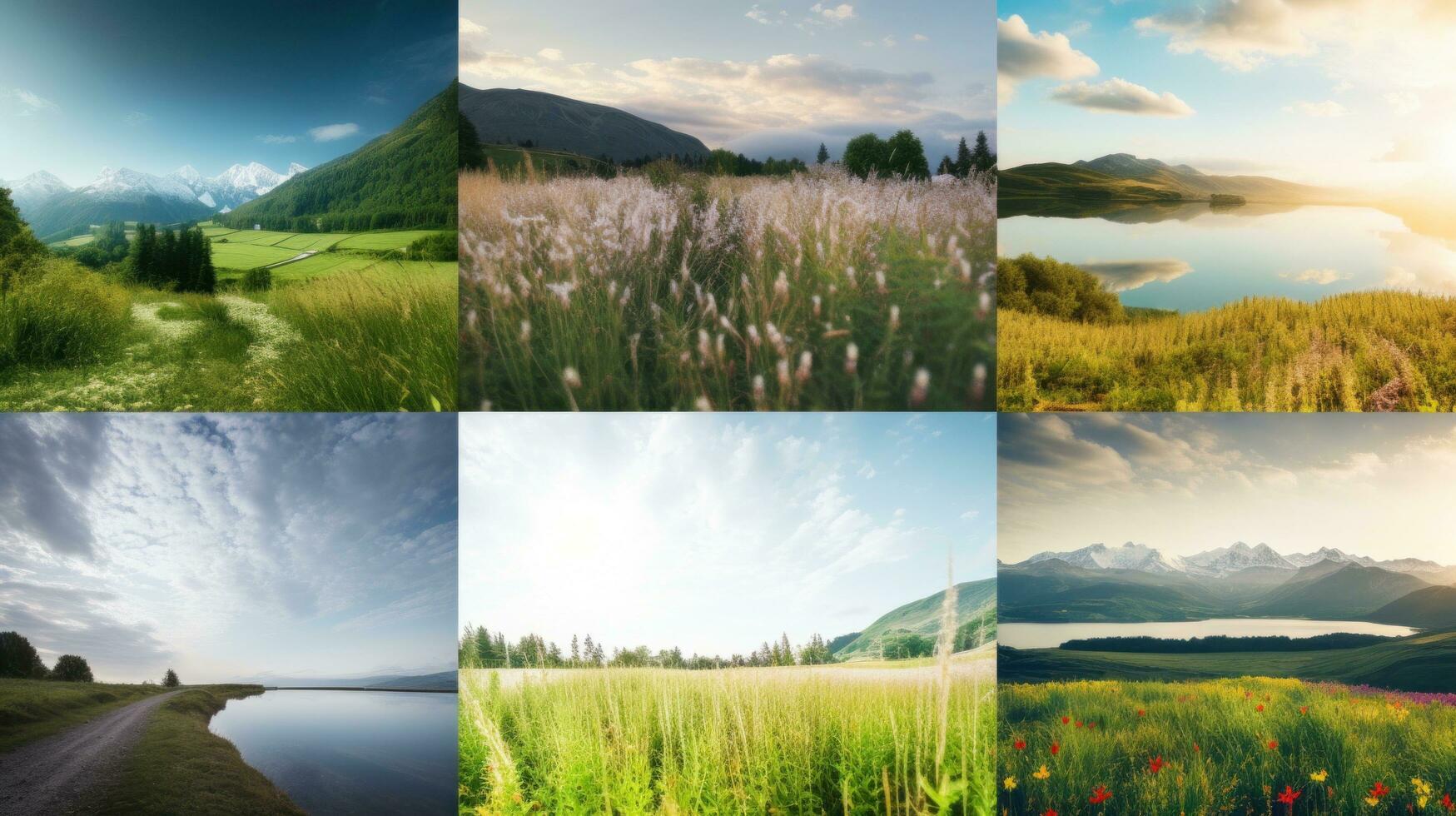 AI generated featuring peaceful landscape background photo