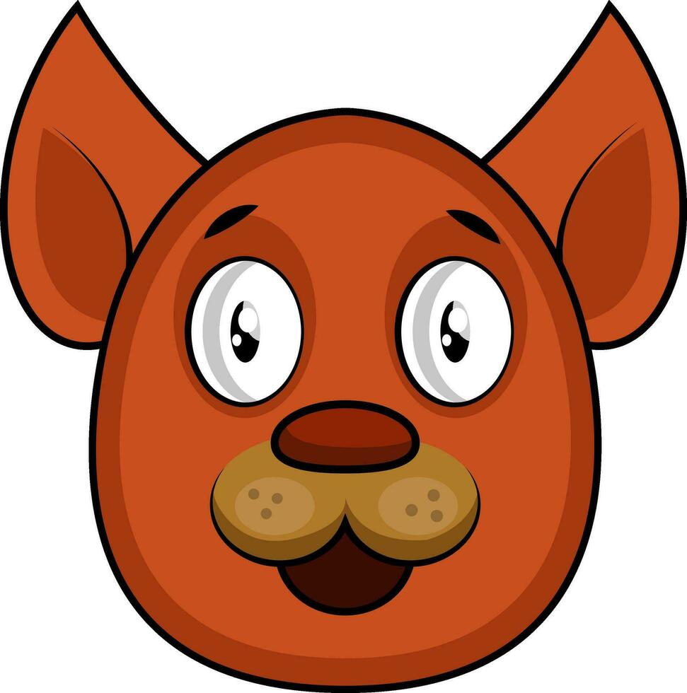 Cartoon brown dog vector illustartion on white background