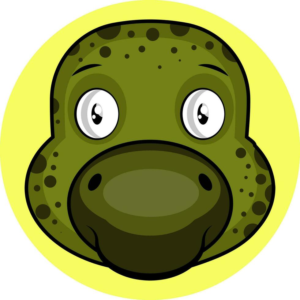 Simple green cartoon tortoise vector illustartion on white background