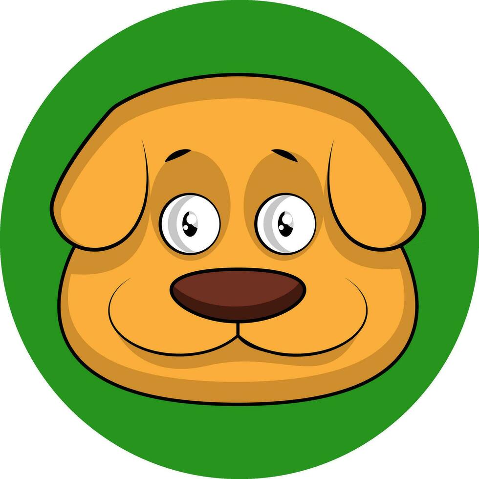 Simple cartoon dog vector illustration on white background