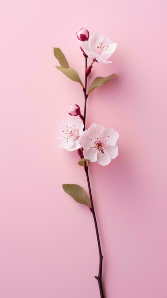 AI generated Cherry Blossom Branch photo