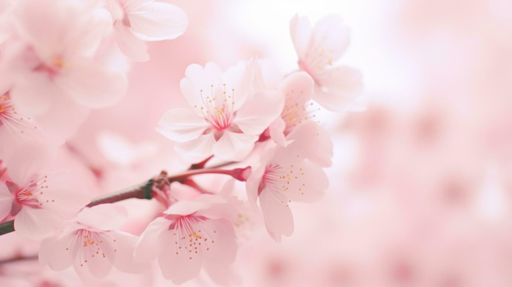 AI generated Cherry Blossom Branch photo