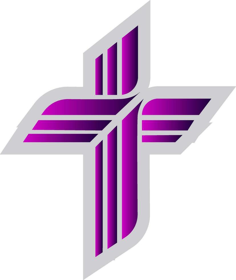 Purple Lutheran sign vector illustration on a white background