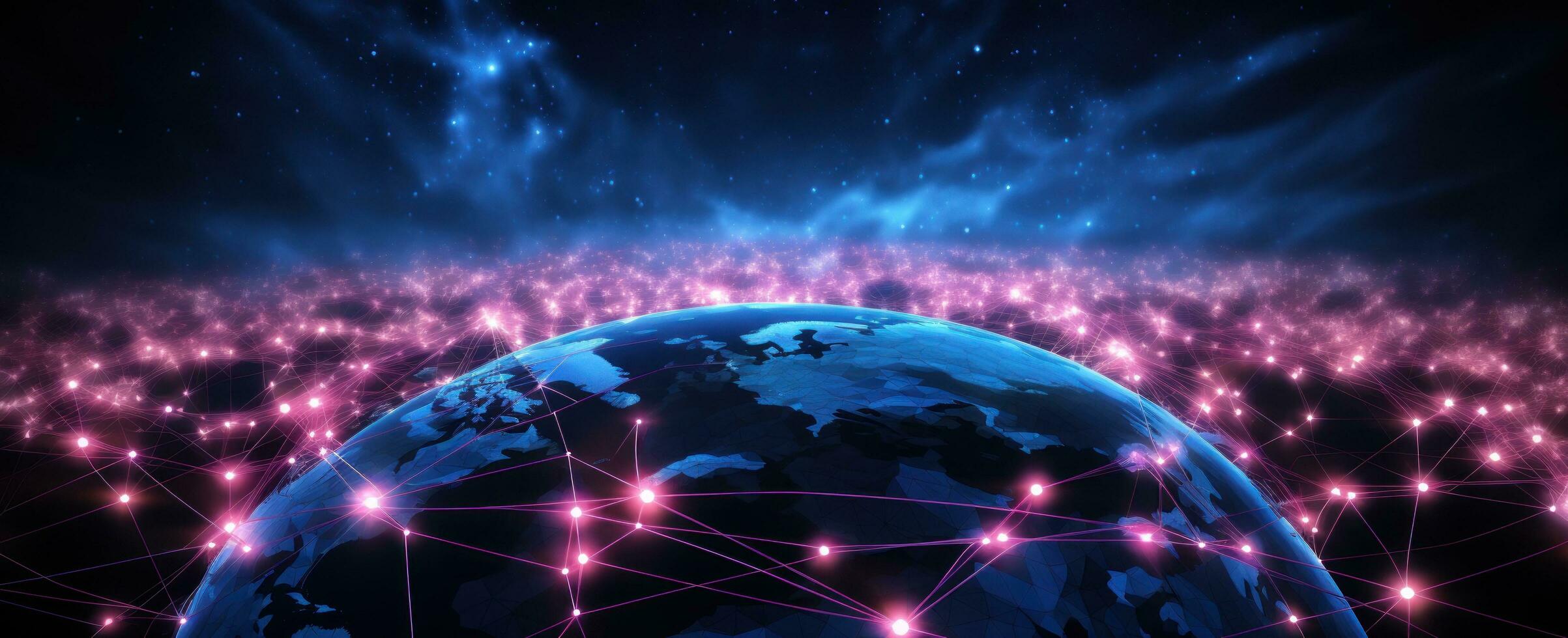 AI generated the world in a digital world, photo