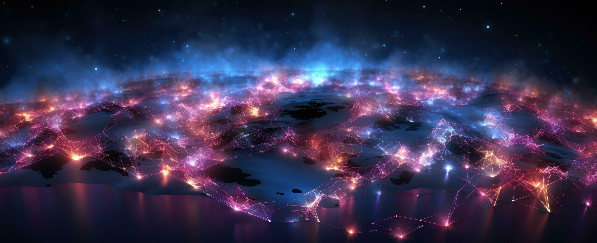 AI generated the world in a digital world, photo