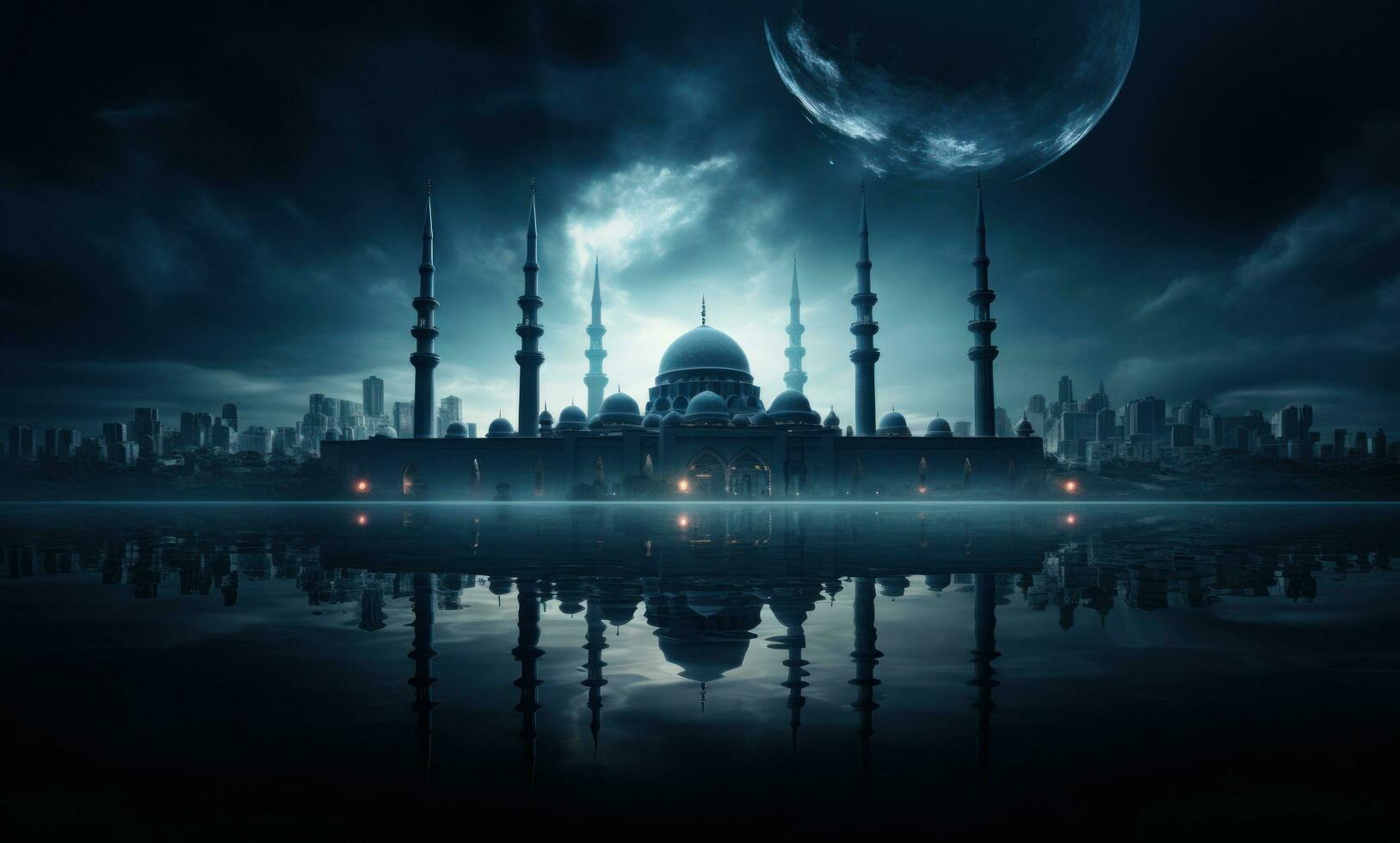 AI generated ramadan wallpaper islamic mosque, 35380087 Stock Photo at