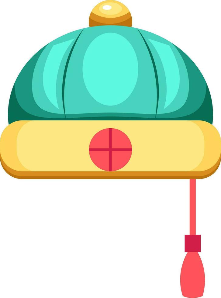 Traditional cap or Chinese New Year vector illustration