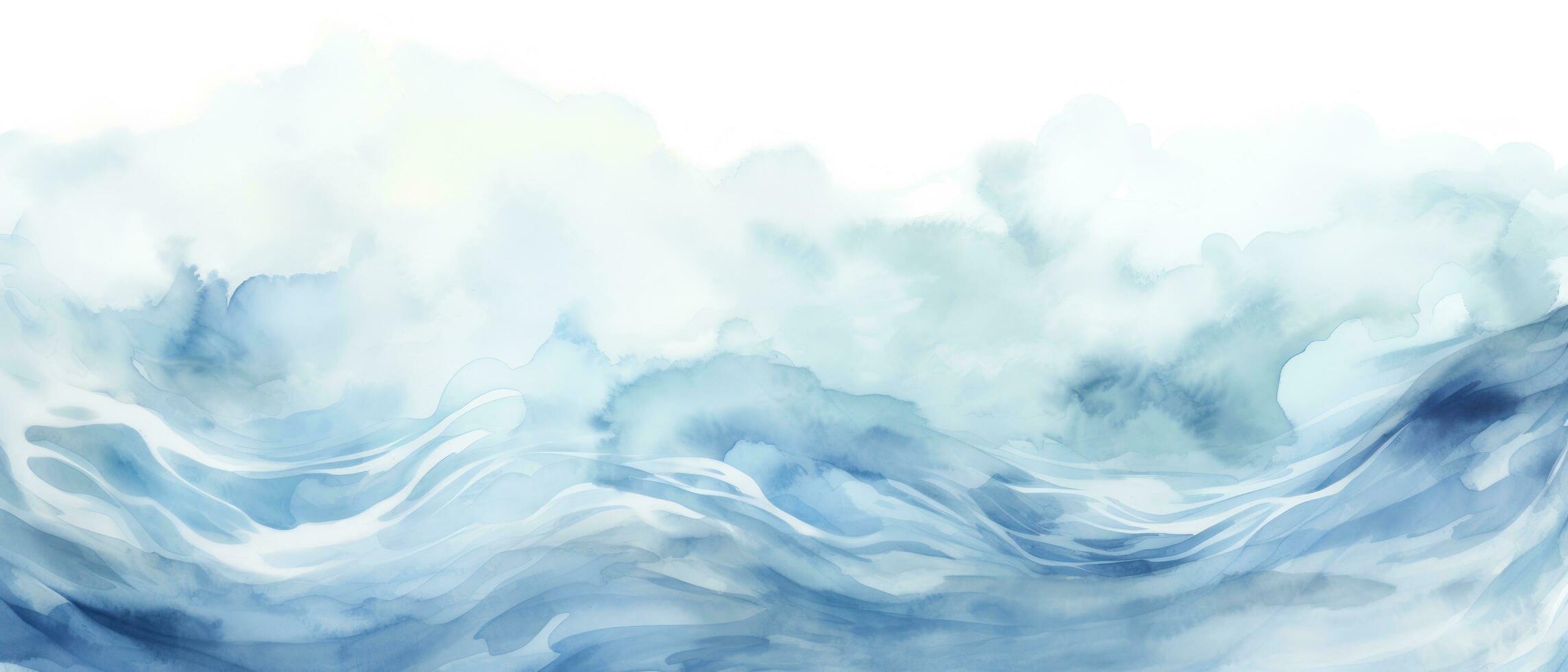 AI generated ocean free watercolour art photo