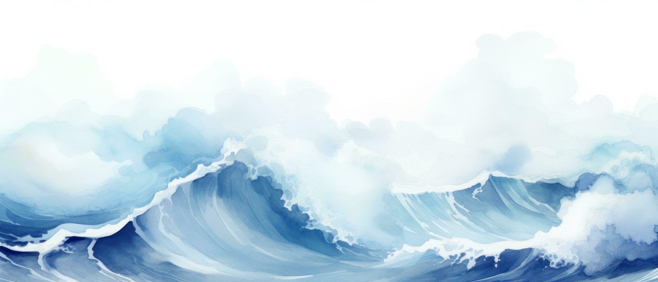 AI generated ocean free watercolour art photo