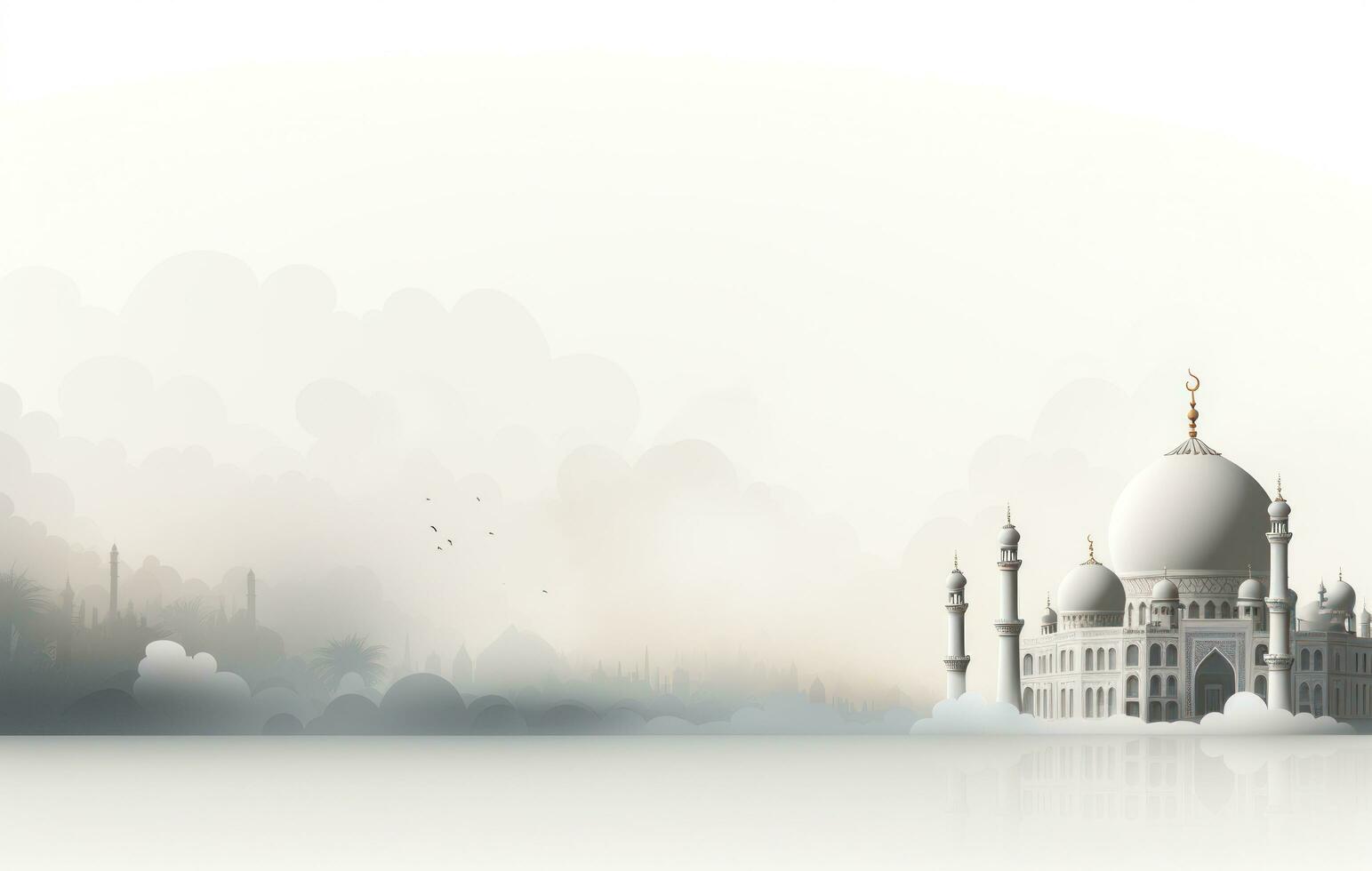 AI generated islamic holiday background photo