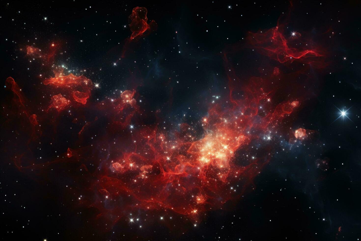 AI generated large cluster with stars is seen, photo