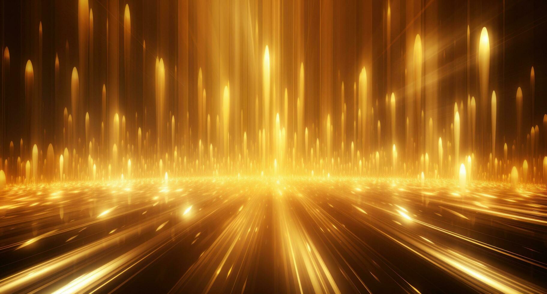 AI generated golden golden lines shiny light beams light beams streaks shiny golden, photo