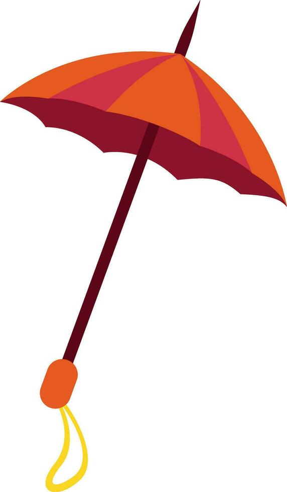 Red umbrella, illustration, vector on white background