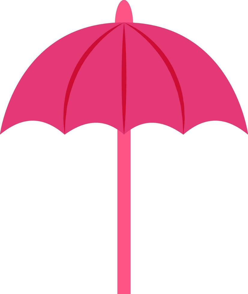 Paraguas rosa, ilustración, vector sobre fondo blanco.
