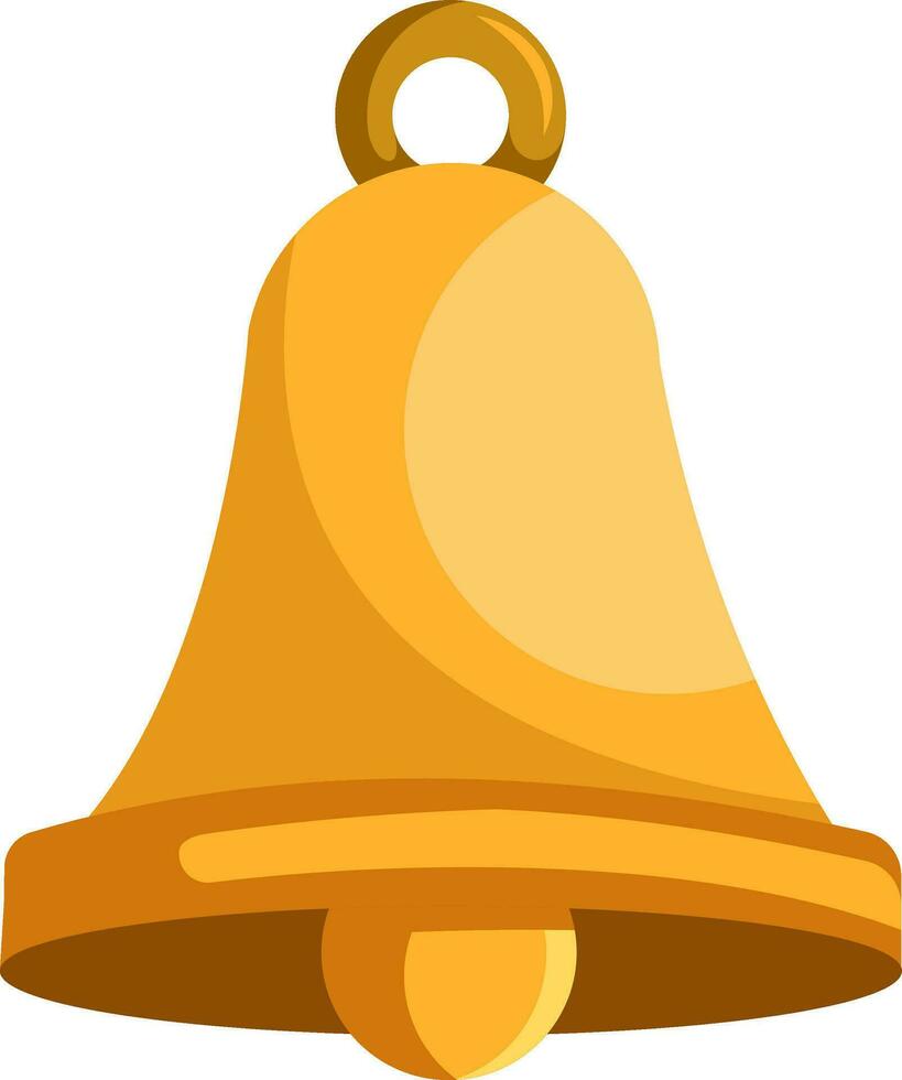 Gold christmass bell vector illustration on a white background