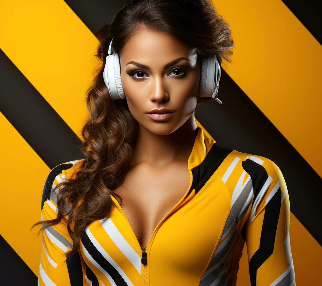 AI generated celebrity fitness girl photo