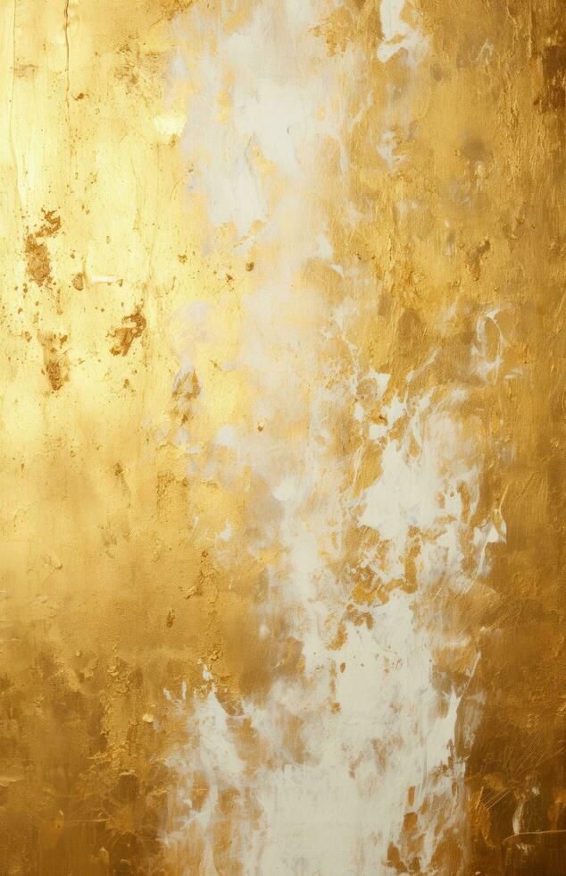 AI generated an upside down view of a thin gold leaf, i photo