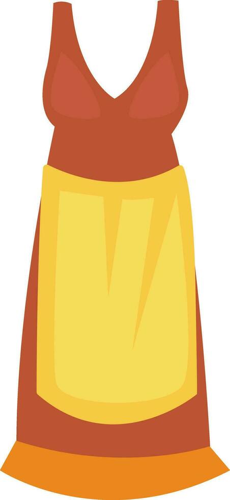 Kitchen apron, illustration, vector on white background