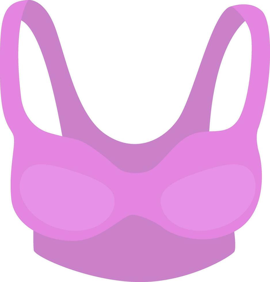 Pink girl top, illustration, vector on white background