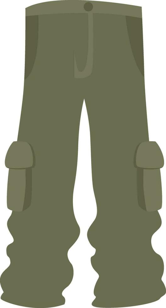 Green man pants, illustration, vector on white background