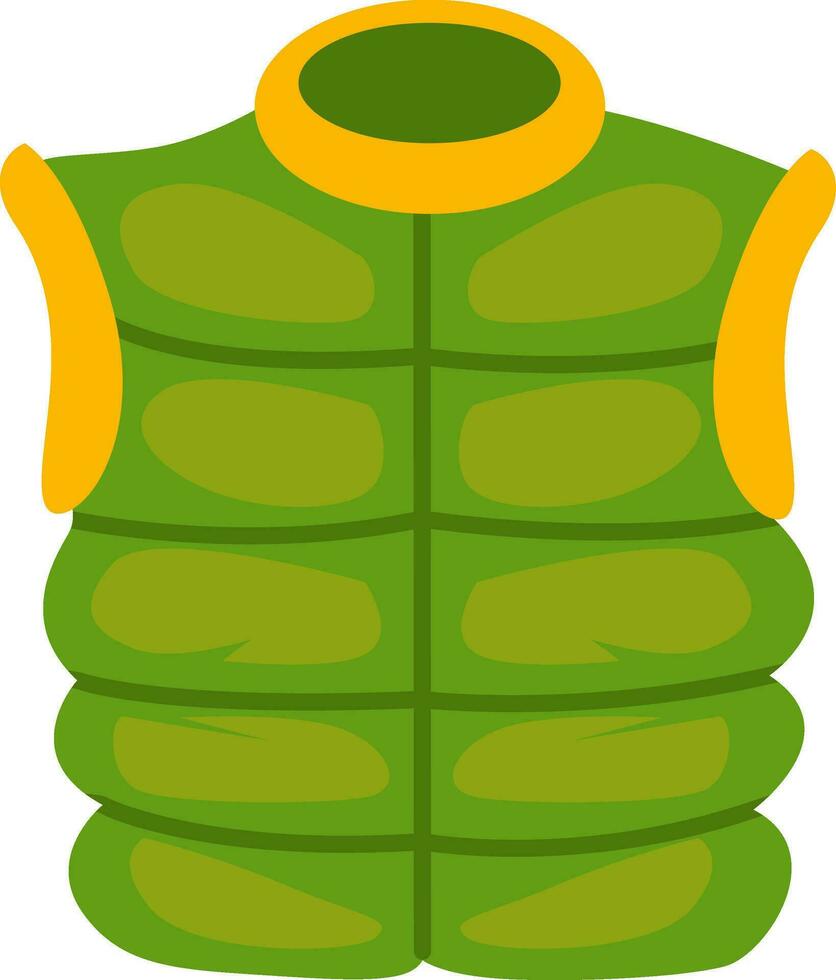 Green man vest, illustration, vector on white background