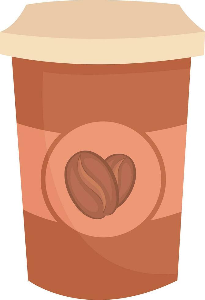 Coffee for go, illustration, vector on white background