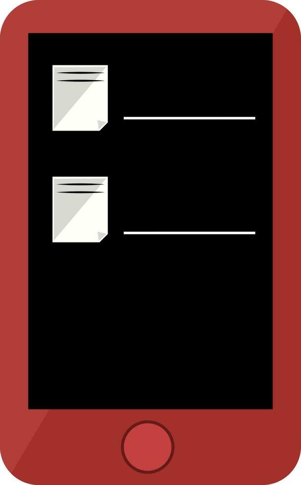 Red phone, illustration, vector on white background
