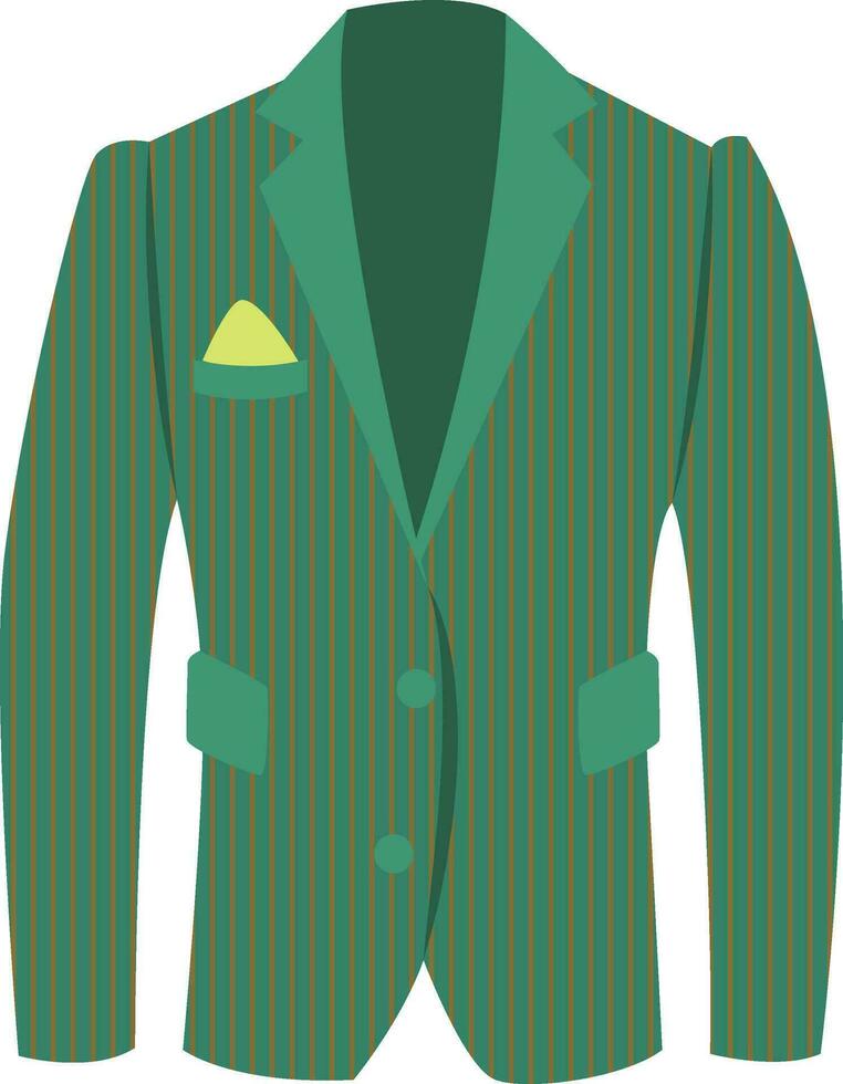Green man jacket, illustration, vector on white background