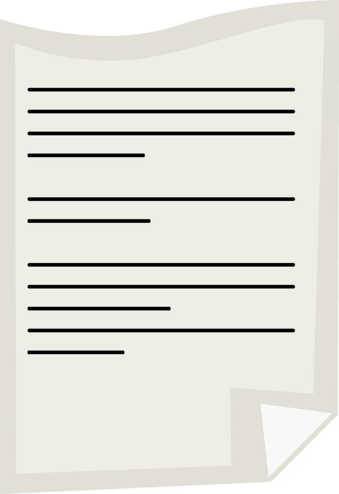 Notes on paper, illustration, vector on white background