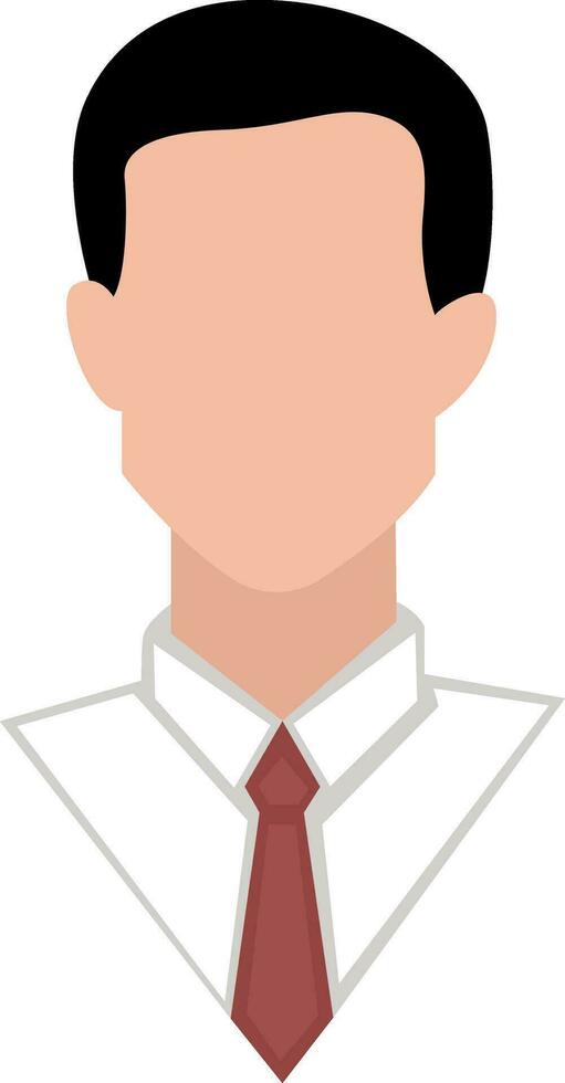 Faceless avatar, illustration, vector on white background