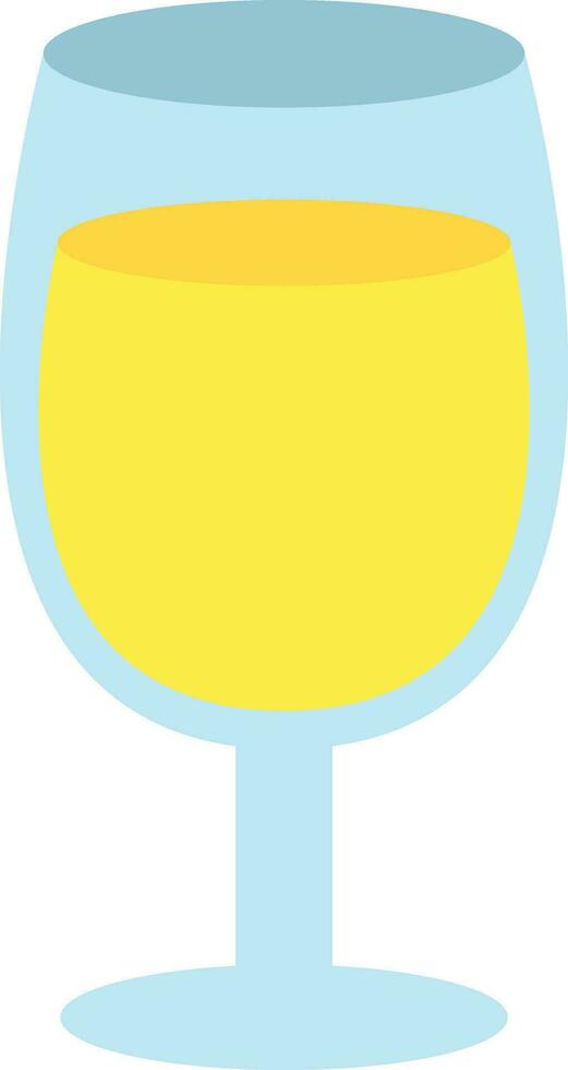 Lemonade in glass, illustration, vector on white background