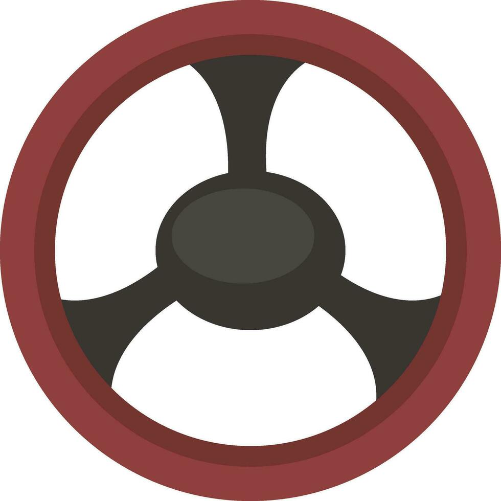 Steering wheel, illustration, vector on white background