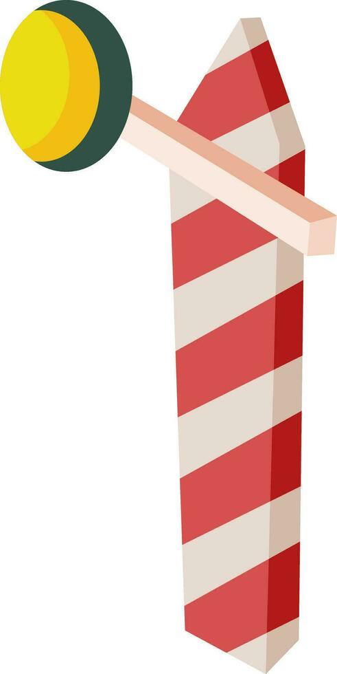 Road barrier, illustration, vector on white background