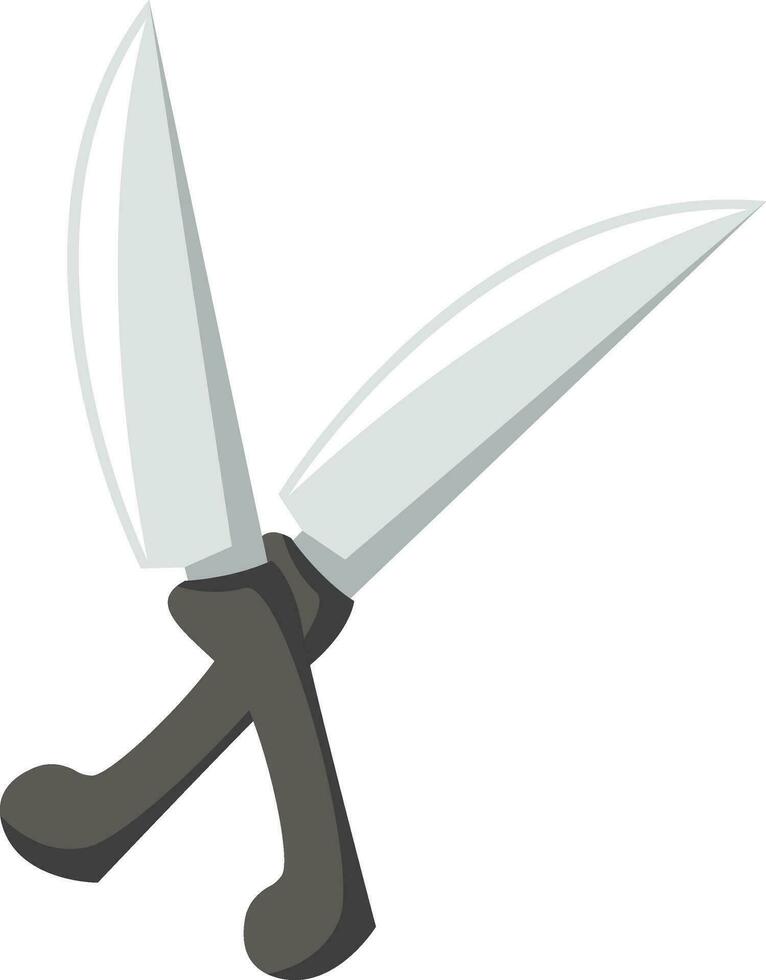 Two knifes, illustration, vector on white background