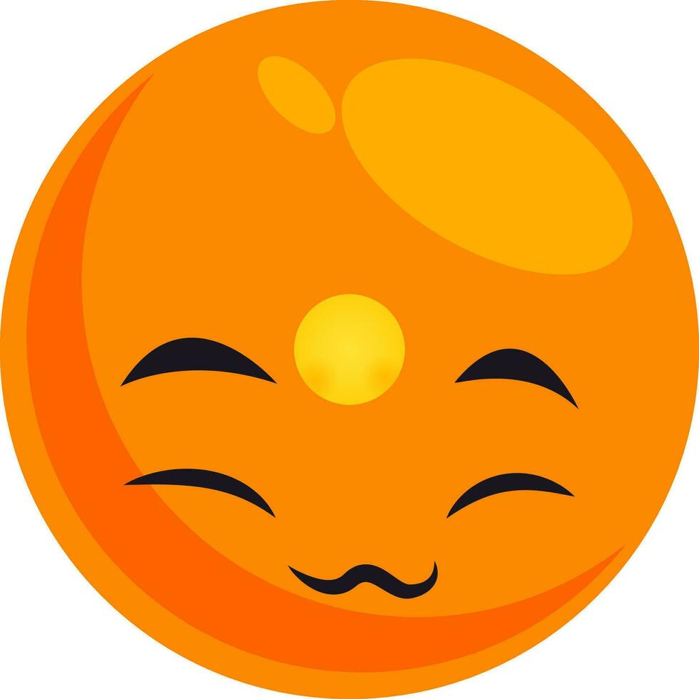 Cute emoji, illustration, vector on white background