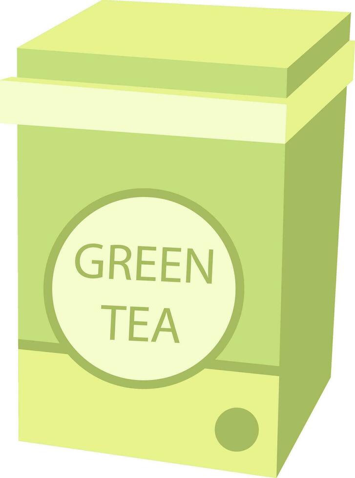 Green tea, illustration, vector on white background