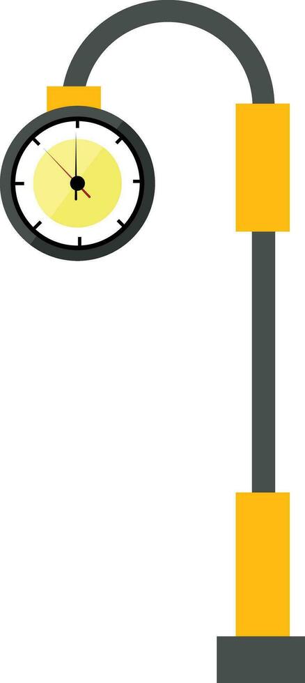 Street clock, illustration, vector on white background