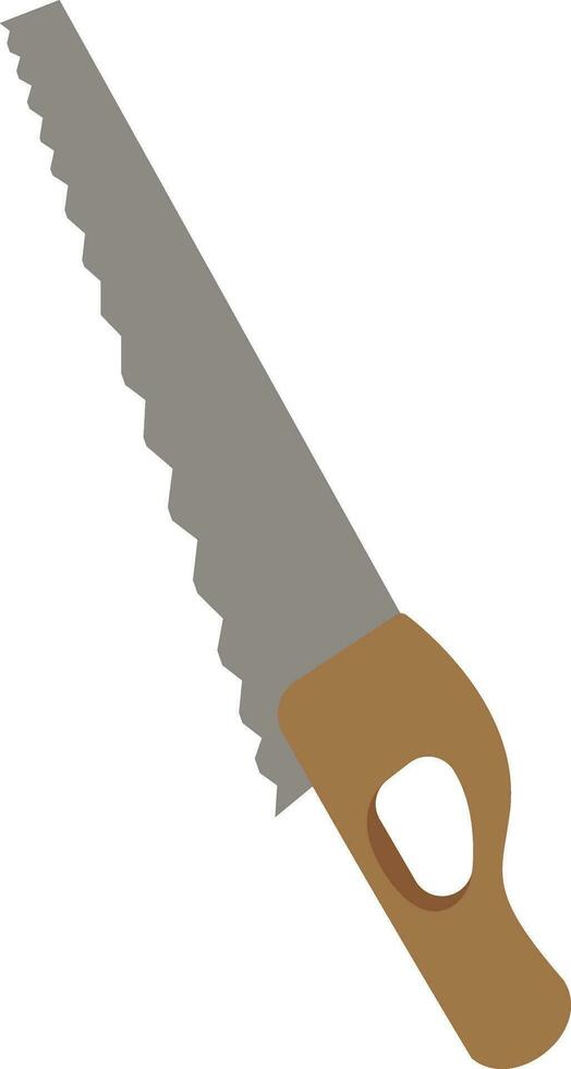 Hand saw, illustration, vector on white background