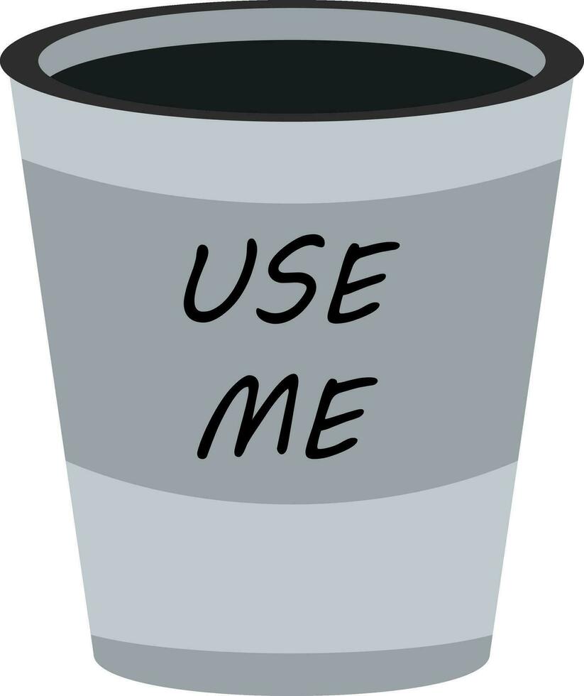 Empty bucket, illustration, vector on white background