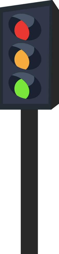 Traffic light, illustration, vector on white background