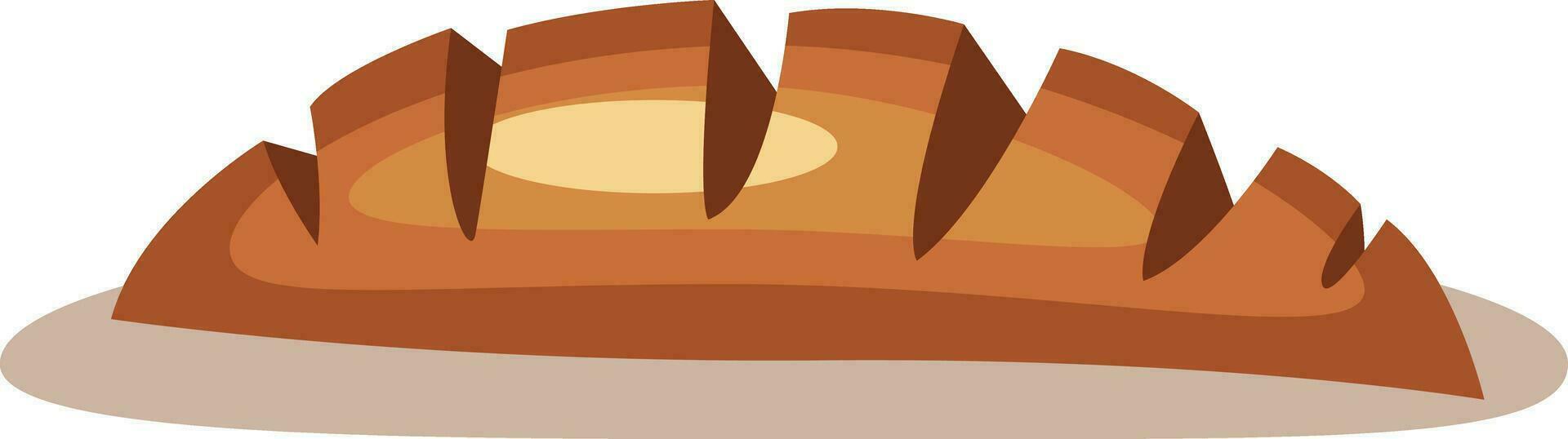 Chocolate Cake vector color illustration.