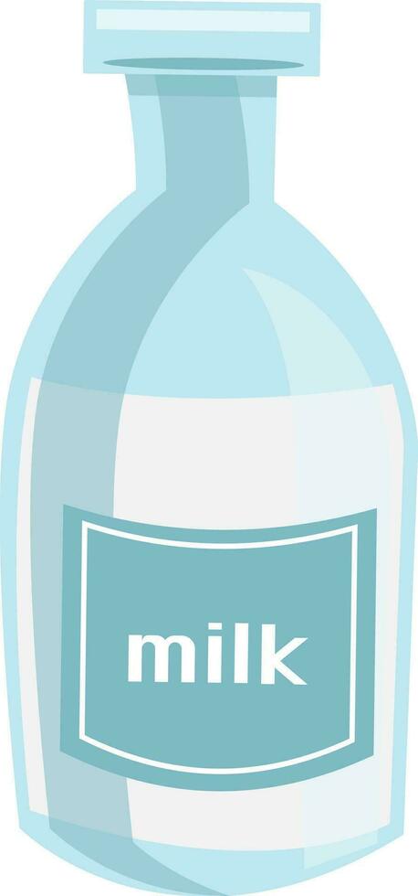 Milk Bottle  vector color illustration.