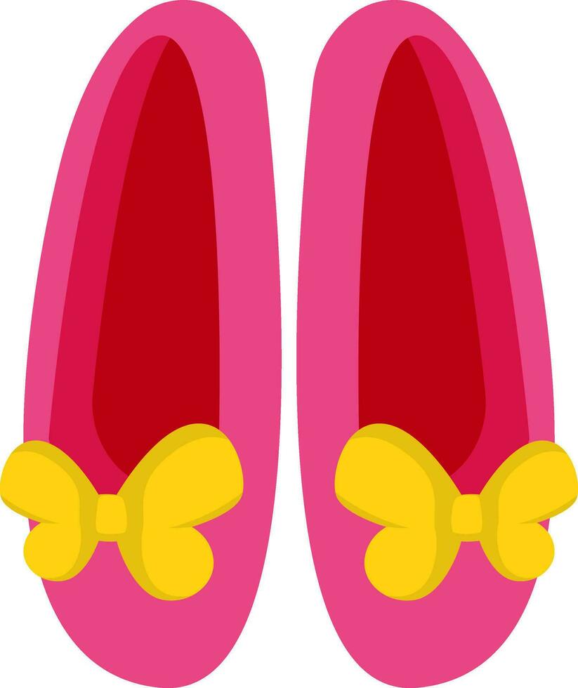 Pink gilry shoes, illustration, vector on white background